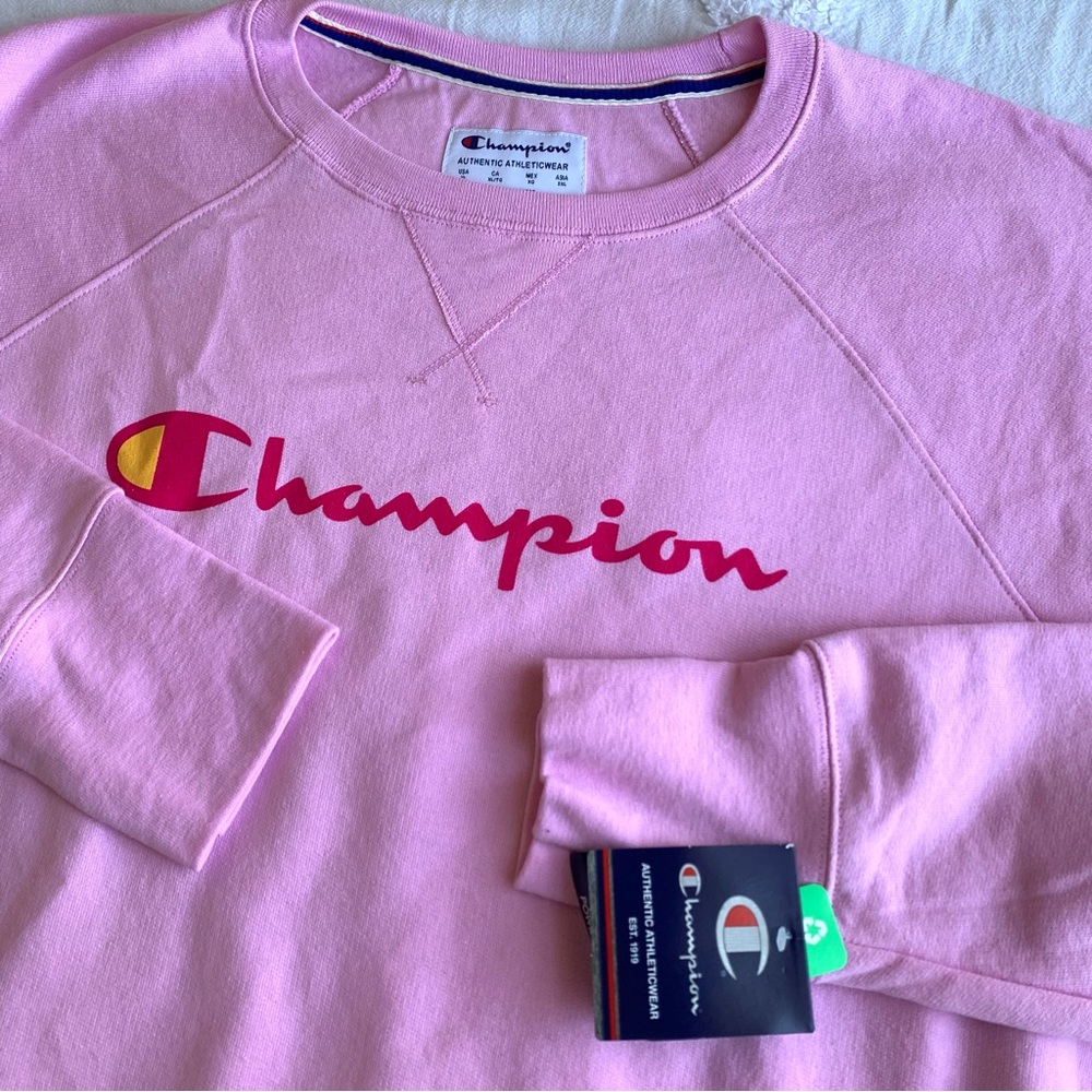 Champion Sweatshirt Pink New XL